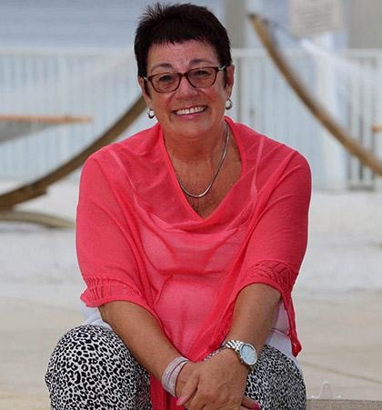 Lynda Kenny relaxing outdoors